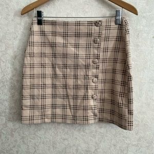 Ni Min women's large plaid skirt